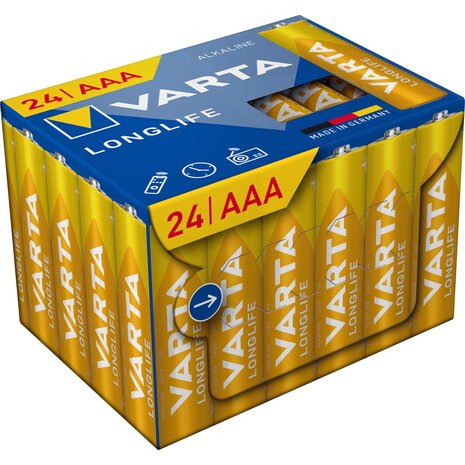 VARTA Longlife Batterijen - AAA - 24 Stuks verpakking