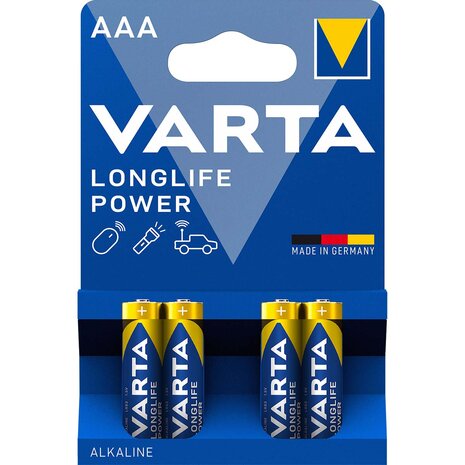 VARTA Longlife Batterijen - High Energy - AAA - 4 Stuks Verpakking