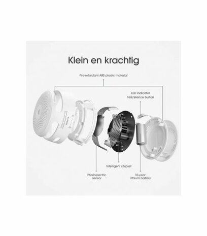 X-Sense XS01 - Rookmelder stand-alone - 4 Stuks - 10 jaar levensduur batterij informatie