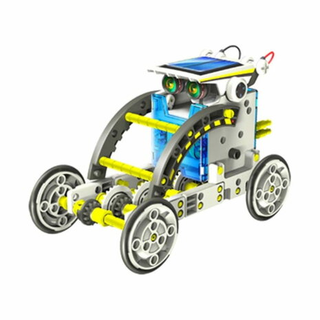Robot bouwpakket 14 in 1 op Zonne-energie - voor Jongeren en Volwassenen - KSR13 wielbot