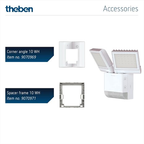 Slimme beveiligingsverlichting met bewegingssensor - Theben TheLeda S17-100 WH - Accessoires 