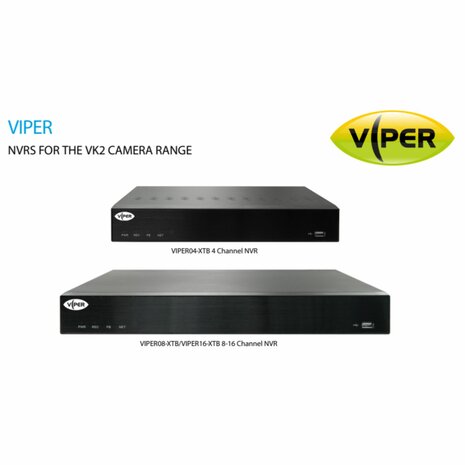 NVR IP 16 kanaals video recorder - 8MP 4TB Vista Viper-H5S-16 unique selling point