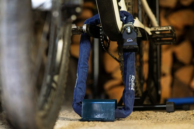 Fietsslot - Kettingslot 1500 mm - Squire SS50S/G5 incl. gratis muur- en grondanker on bike