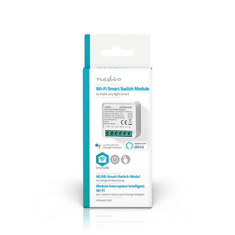SmartLife schakelaar inbouw module - Slimme Wi-Fi Inbouwmodule - Schakelaar - WIFIWMS10WT- Verpakking