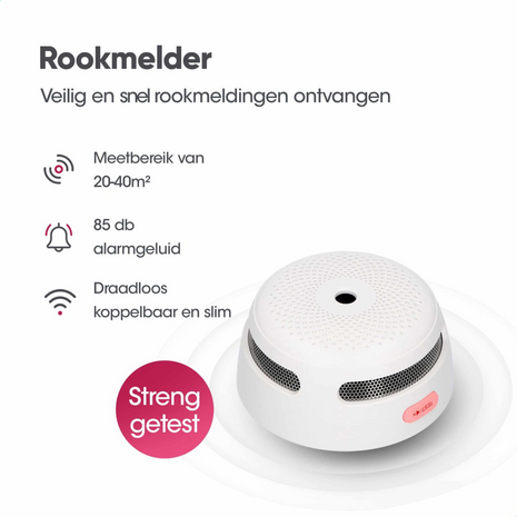 X-Sense XS01-M Rookmelder - 4 Stuks - Draadloos Koppelbaar - Fotoelektrisch - 10 Jaar Batterij - Productinformatie