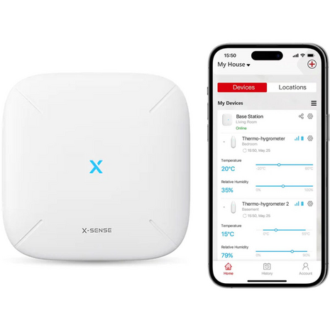 X-Sense SBS50 Wifi Basisstation (Base Station) - Slimme Hub voor Rookmelders & Sensoren