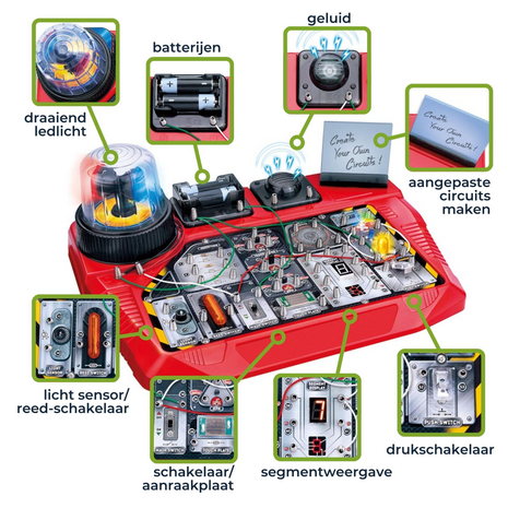 Elektronische Projectenkit voor Kinderen - 50-in-1 Circuit Lab - Functies
