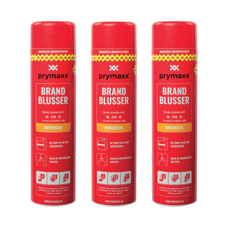 Prymaxx Spray Brandblusser - Voordeelset 3 stuks - Indoor & Outdoor - 5 Jaar Keuringsvrij - 3 stuks