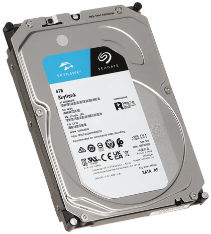 Seagate SkyHawk 4TB HDD - voor 24/7 video bewaking - ST4000VX016-HW-A - Schuinaanzicht