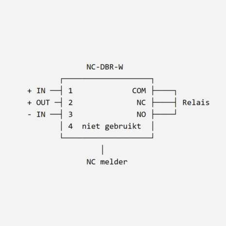 Kidde - Aritech Optische rook- en hittemelder + Montagesokkel - NC-DPM-W + NC-DBR-W - Aansluitschema