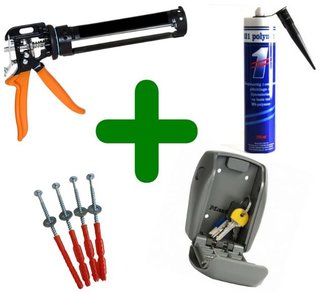 MasterLock 5415 + schroeven + Polymet kit + kitspuit - Scherpe deal!