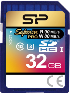 Silicon Power | 32Gb | SD Card | Superior Pro 4K | SDHC-SDXC UHS-1 U3