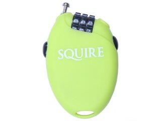 Squire Retrac 2 fietsslot met intrekbare kabel, Lime groen
