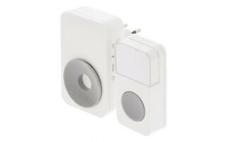 König plug-in draadloze deurbel set 220V 85 dB wit/grijs
