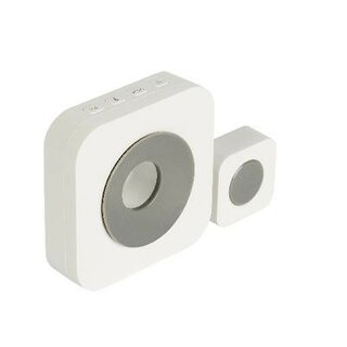 König draadloze deurbel set batterij gevoed 90 dB wit/grijs