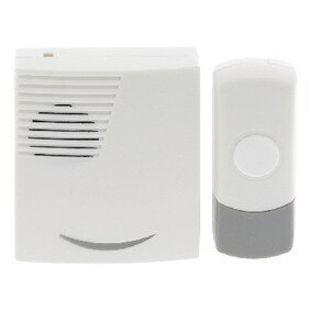 Valueline draadloze deurbel set batterij gevoed 70 dB wit/grijs