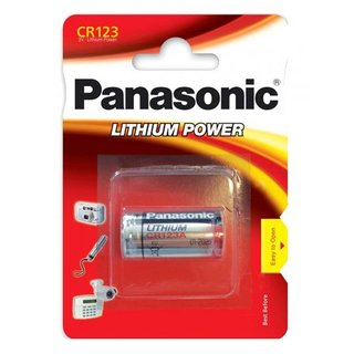 Panasonic Lithium Power batterij CR123 3V 1550 mAh Panasonic Lithium Power batterij CR123 3V 1550 mAh
