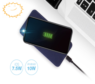 Draadloze oplader voor mobiel, wireless charger, Silicon Power QI220 blauw Draadloze oplader voor mobiel, wireless charger, Silicon Power QI220 blauw