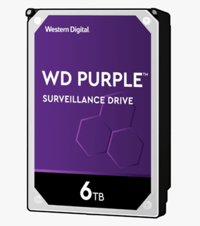 Harde Schijf Western Digital 6TB 24/7 opslag - WD Purple WD64PURZ 