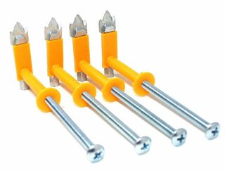 Duckfoot gipsplaatanker - 12-26 mm - Geschikt voor enkel- en dubbelwandige constructie - Per stuk