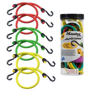 Snelbinder 6-delige set met patent haak, Masterlock 3040EURDAT