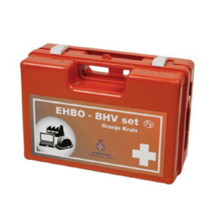 BHV-EHBO verbandkoffer Oranje Kruis inclusief wandhouder 