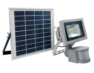 Bouwlamp op zonnepaneel en bewegingsmelder, as Schwabe