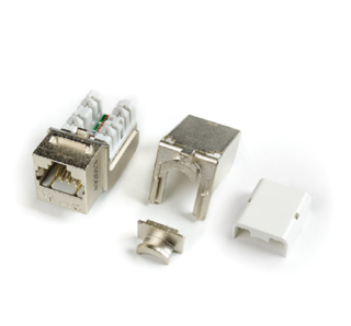 Hyperline KJNE-8P8C-C6A-90-SH-F Cat 6A RJ45 keystone jack inbouw