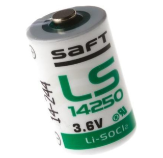 Saft LS14250 lithium batterij voor draadloos alarm, 3,6 V 1200 mAh 1/2 AA