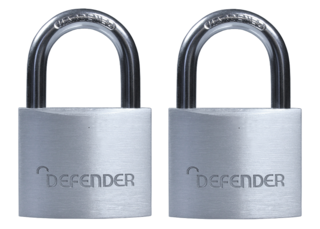 Kofferslot | Hangslot | Aluminium | 2 Stuks | 40 mm | Defender DFAL4T