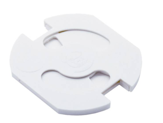 Kind veilige afdekplaat voor geaard stopcontact - 5 stuks wit