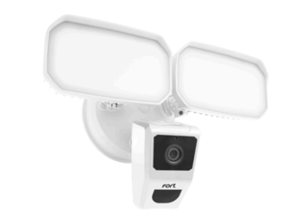 WiFi beveiligingscamera buitenlamp met bewegingssensor ECSPCAMFLW wit van Fort WiFi beveiligingscamera buitenlamp met bewegingssensor ECSPCAMFLW wit van Fort