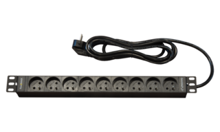 Stekkerdoos - 9-voudig - Zwart - 3m 250V, PowRblock Prestaq 14.0002