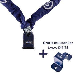 E-Bike fietsslot met 1200mm ketting, Squire SS50CS/G4 incl. gratis muuranker