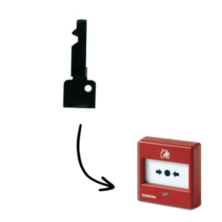 Fulleon CX reset sleutel - Universele test sleutel voor handbrandmelder, reserve sleutel