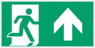 Stickers | Pictogrammen | Pictogram | Sticker Nooduitgang | 31 x 16 cm | Rechtdoor