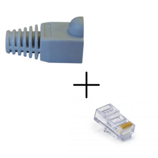 Klemko RJ45-EZ-C6 Cat6 Connector | RJ45 Tule MOTURJ45GS5.5 | Set