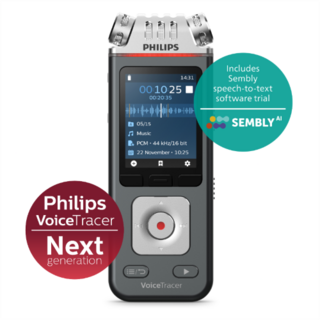 Philips DVT6115 Voice Trace Mobiele Audio Recorder | HiFi 3 Microfoons met app