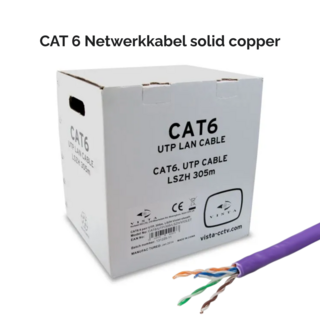 UTP Camerabewaking kabel - Vista Cat 6 paars - 305m