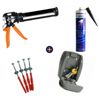 MasterLock 5415 + schroeven + Polymet kit + kitspuit - Scherpe deal!