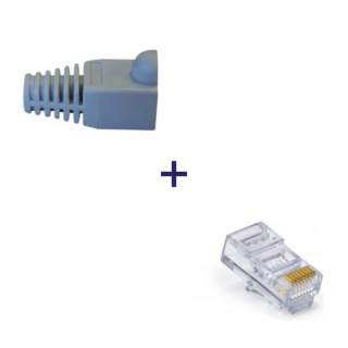 Klemko RJ45-EZ-C6 Cat6 Connector - RJ45 Tule MOTURJ45GS5.5 - Set
