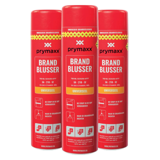 Prymaxx Spray Brandblusser - Voordeelset 3 stuks - Indoor & Outdoor - 5 Jaar Keuringsvrij
